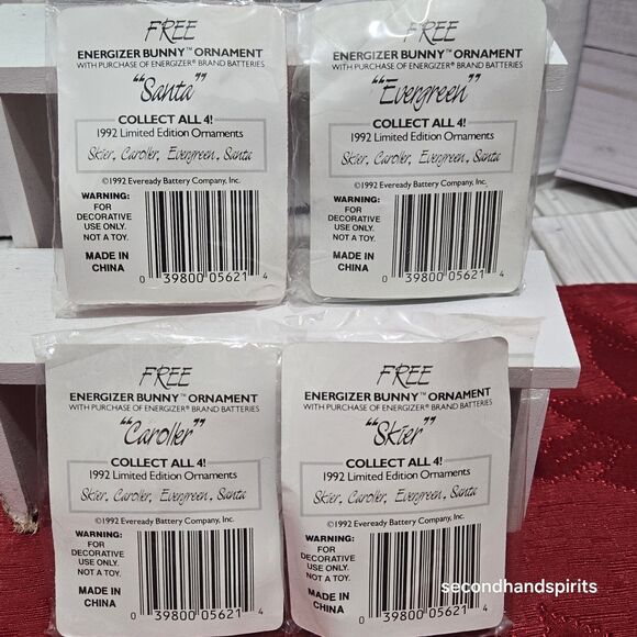 Energizer Bunny Ornament 1992 All Four  Limited Edition - Picture 6 of 6